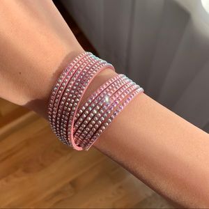 Swarovski pink wrap bracelet